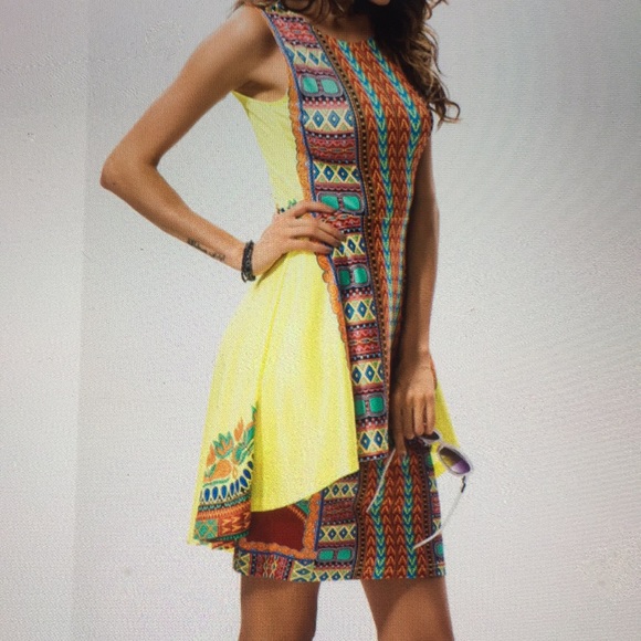 African Dashiki Midi Dress - Picture 2 of 7